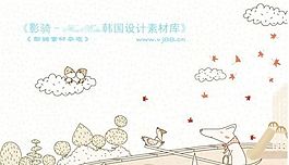 卡通狗狗 线条插画 矢量 AI_0271