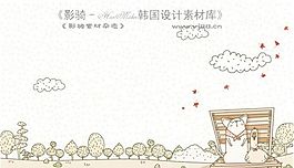卡通狗狗 线条插画 矢量 AI_0269