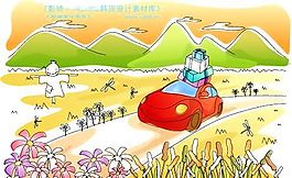 卡通儿童 线条插画 矢量 AI_0234
