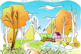 卡通儿童 线条插画 矢量 AI_0233