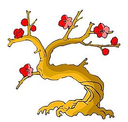 樹木古典插畫