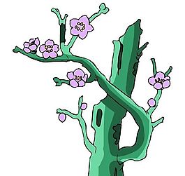 樹木古典插畫