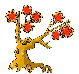 樹木古典插畫