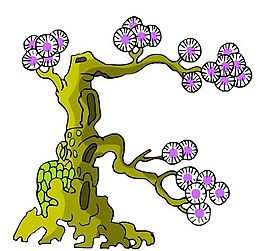 樹(shù)木古典插畫(huà)