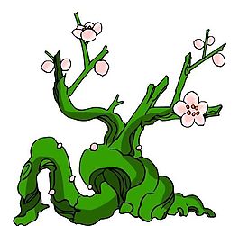 樹木古典插畫