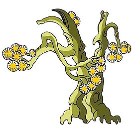 樹木古典插畫