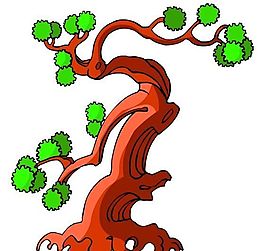 樹(shù)木古典插畫(huà)