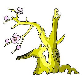 樹木古典插畫