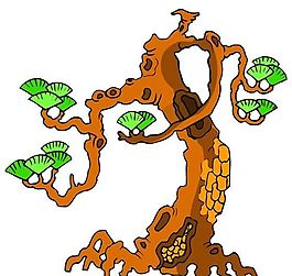 樹木古典插畫