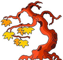 樹木古典插畫