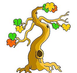 樹木古典插畫