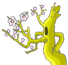 樹木古典插畫