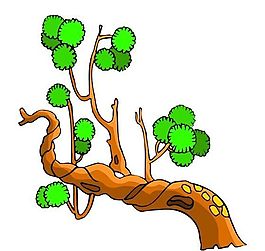 樹(shù)木古典插畫(huà)