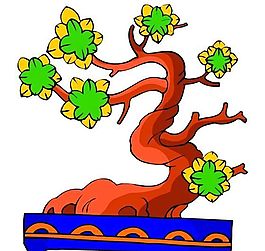 樹木古典插畫
