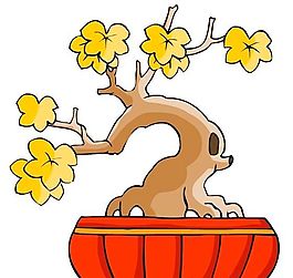 樹木古典插畫