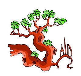 樹(shù)木古典插畫(huà)