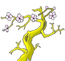 樹木古典插畫