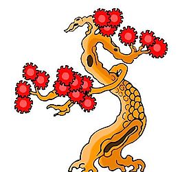 樹(shù)木古典插畫(huà)