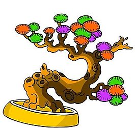 樹木古典插畫