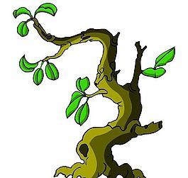 樹木古典插畫