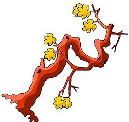 樹(shù)木古典插畫(huà)