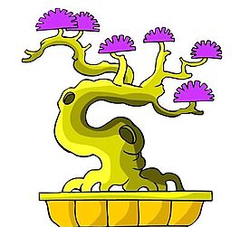 樹木古典插畫