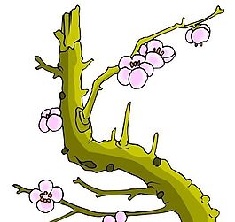 樹木古典插畫