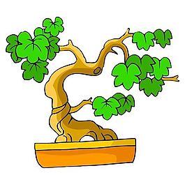樹(shù)木古典插畫(huà)