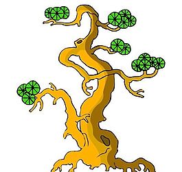 樹木古典插畫