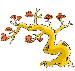 樹木古典插畫