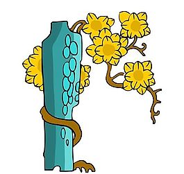 樹木古典插畫