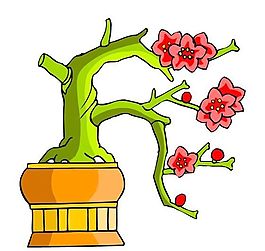 樹木古典插畫