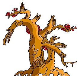 樹木古典插畫