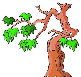 樹木古典插畫
