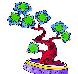 樹木古典插畫