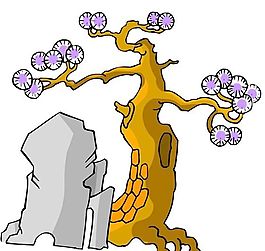 樹木古典插畫