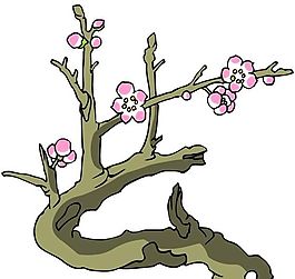 樹木古典插畫