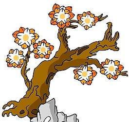 樹木古典插畫