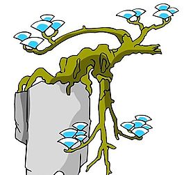 樹木古典插畫