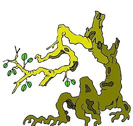 樹木古典插畫