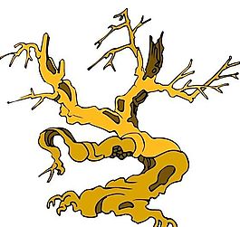 樹(shù)木古典插畫(huà)