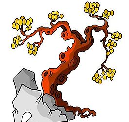 樹(shù)木古典插畫(huà)