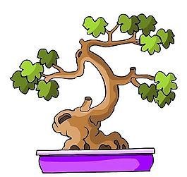 樹(shù)木古典插畫(huà)