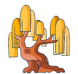 樹木古典插畫