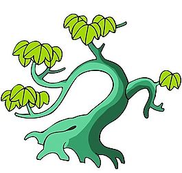 樹木古典插畫