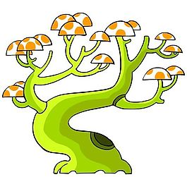 樹木古典插畫