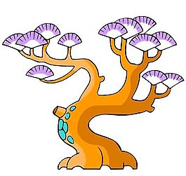 樹木古典插畫