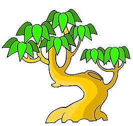 樹木古典插畫