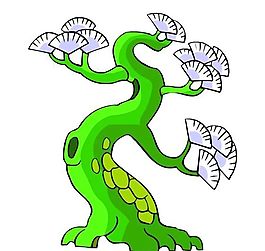 樹木古典插畫
