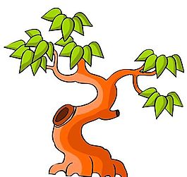 樹(shù)木古典插畫(huà)